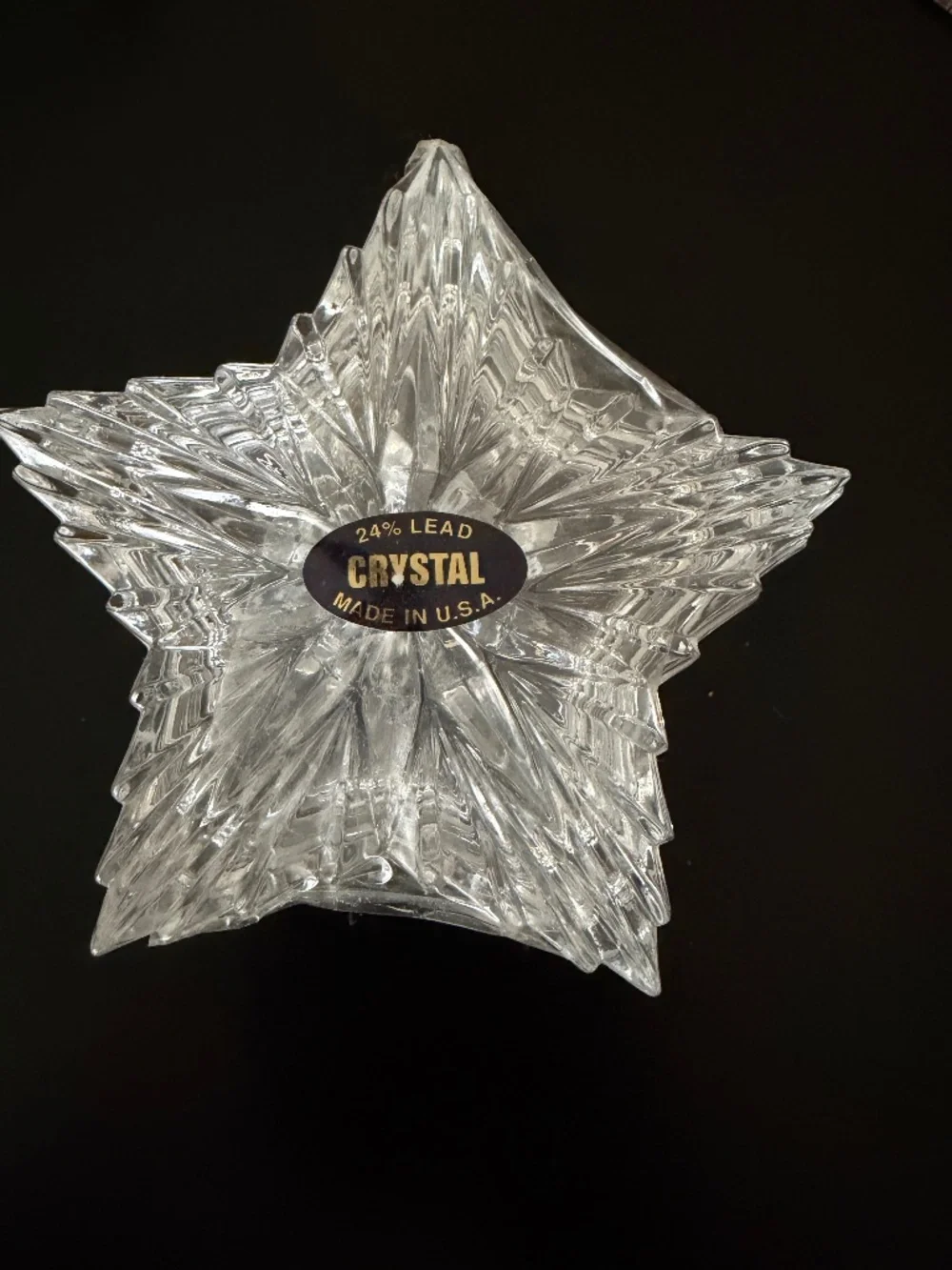 DePlomb Star Shape 24% Lead Crystal Trinket Box 4